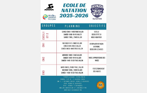 TEST ENTREE ECOLE DE NATATION