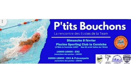 LES P'TITS BOUCHONS: la rencontre des ecoles des clubs du team Marseille natation